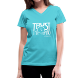 Trust The Timing W Women's V-Neck T-Shirt - aqua