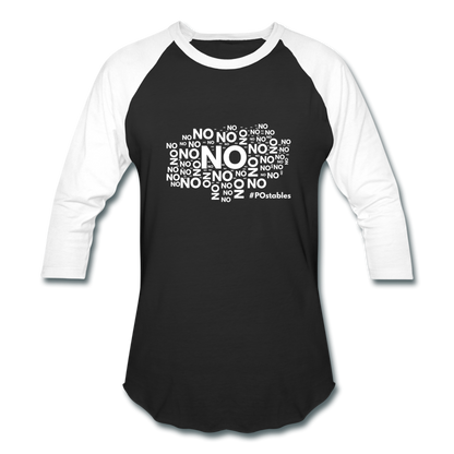 No No No W Baseball T-Shirt - black/white