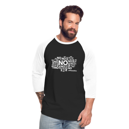 No No No W Baseball T-Shirt - black/white