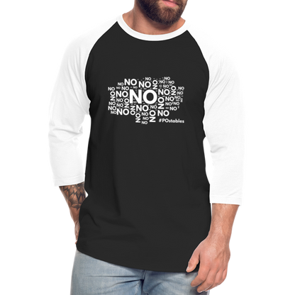 No No No W Baseball T-Shirt - black/white