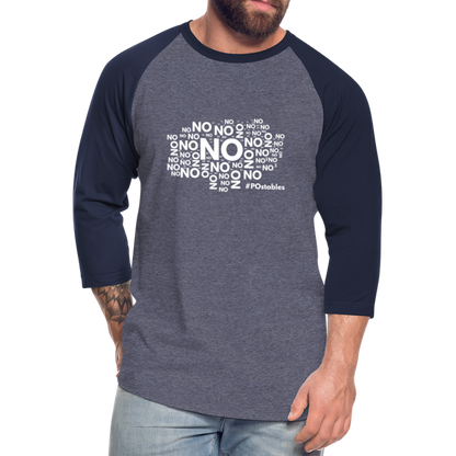 No No No W Baseball T-Shirt - heather blue/navy