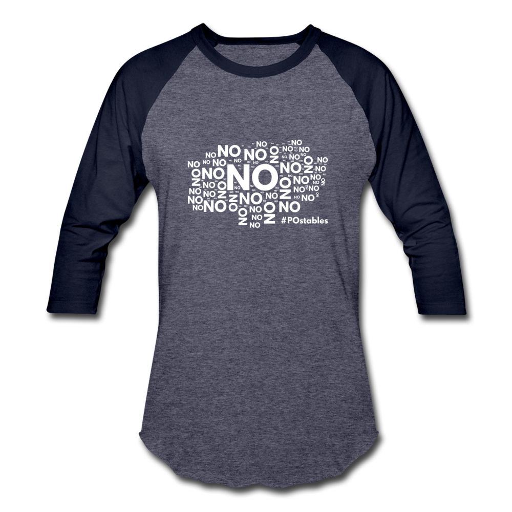 No No No W Baseball T-Shirt - heather blue/navy