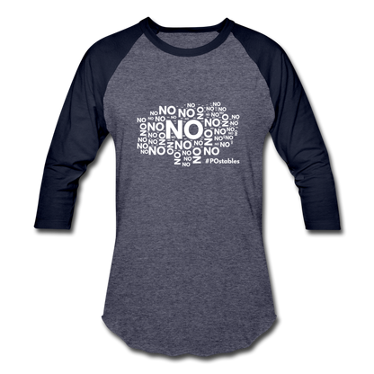 No No No W Baseball T-Shirt - heather blue/navy