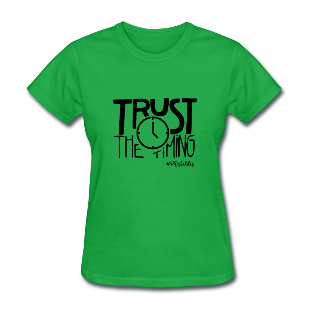 Trust The Timing B Women's T-Shirt - bright green