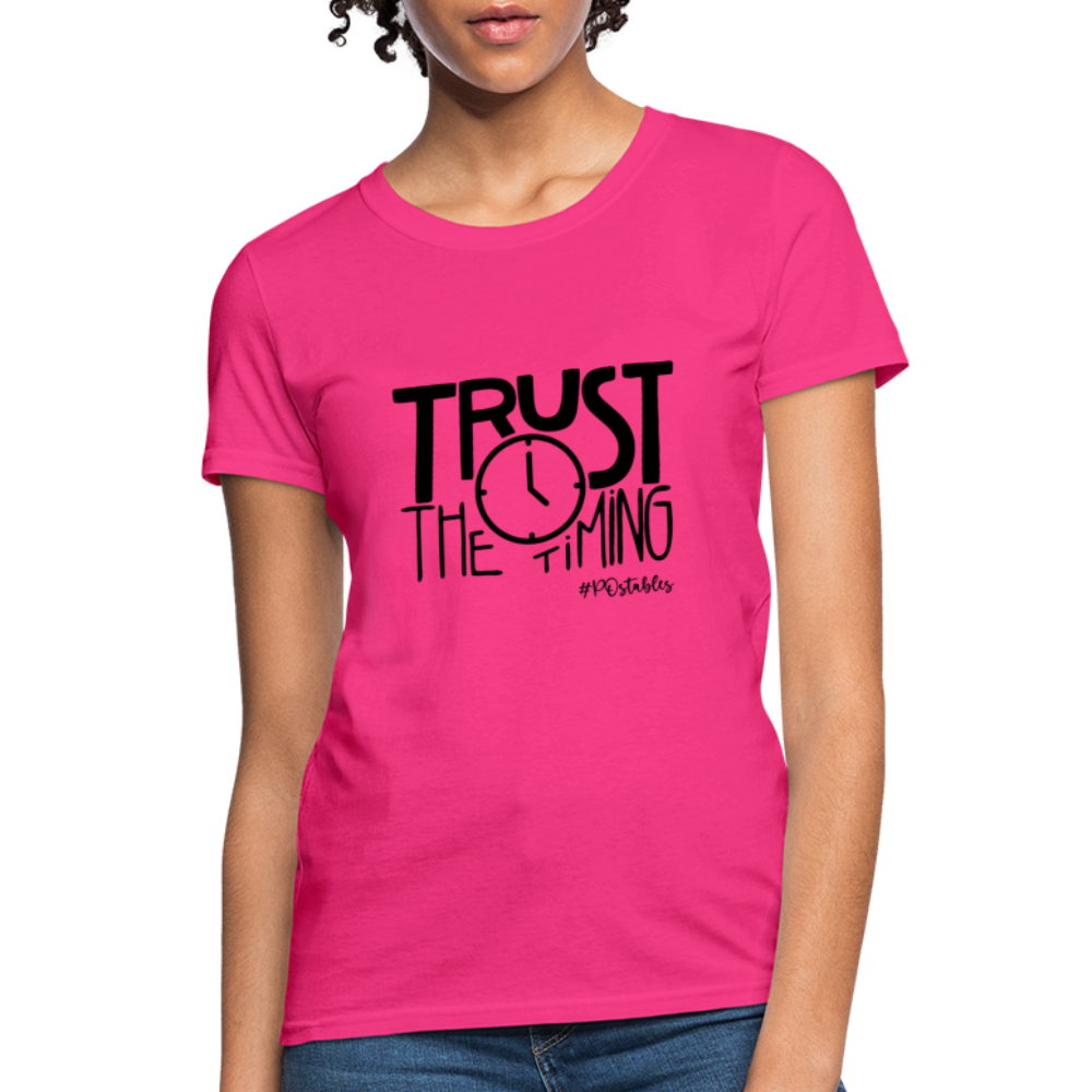Trust The Timing B Women's T-Shirt - fuchsia
