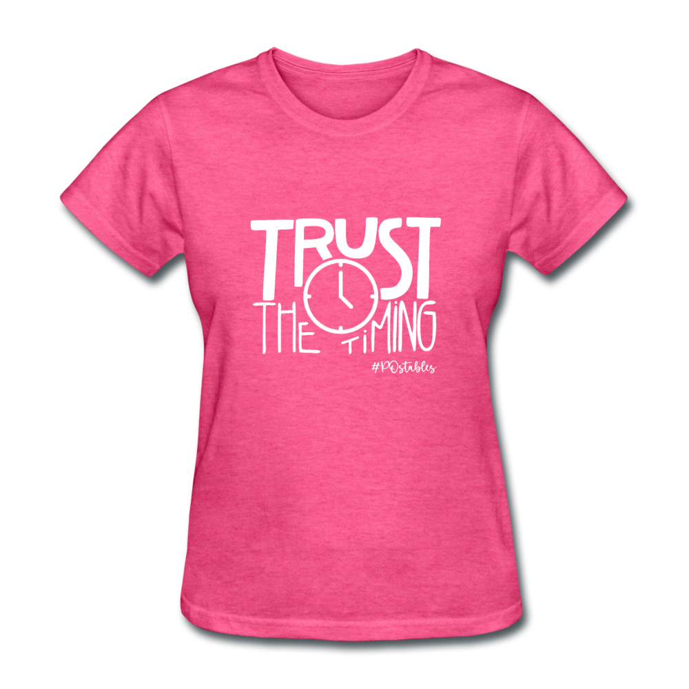 Trust The Timing W Women's T-Shirt - heather pink