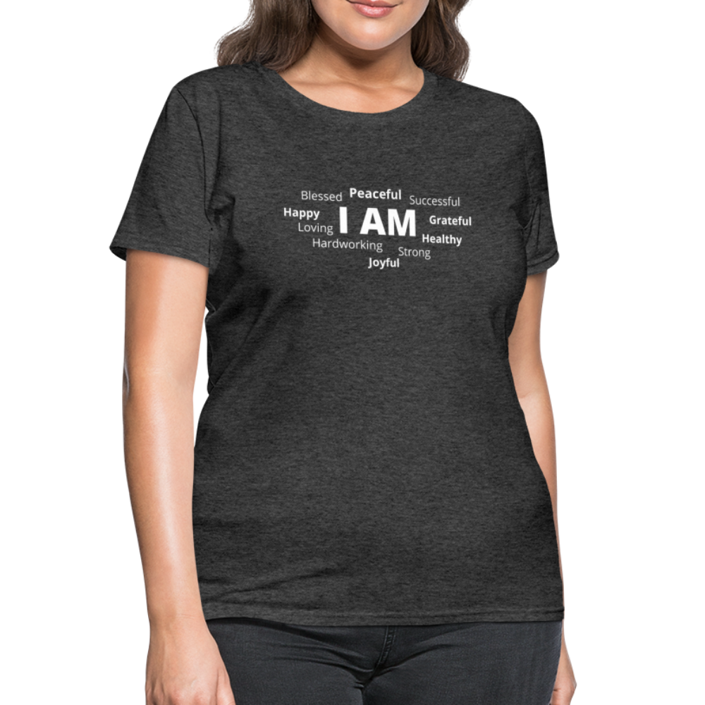 I AM W Women's T-Shirt - heather black