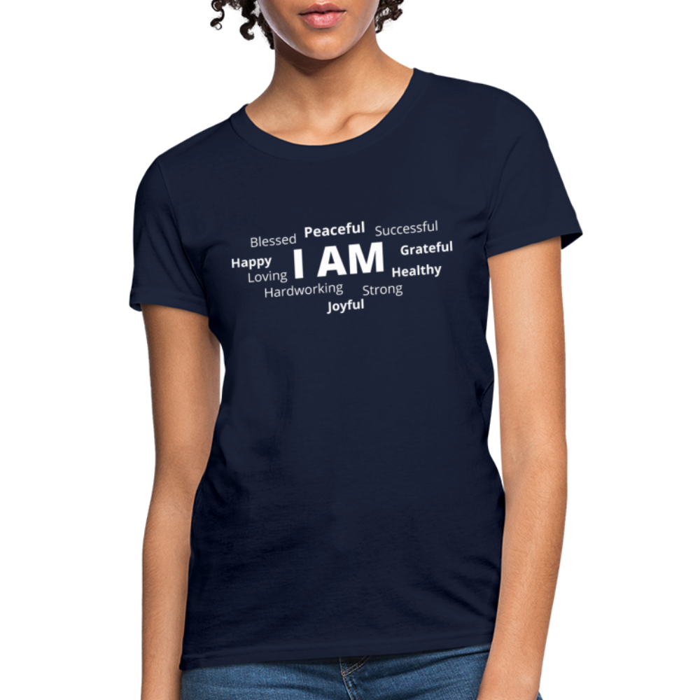 I AM W Women's T-Shirt - navy