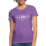 I AM W Women's T-Shirt - purple heather