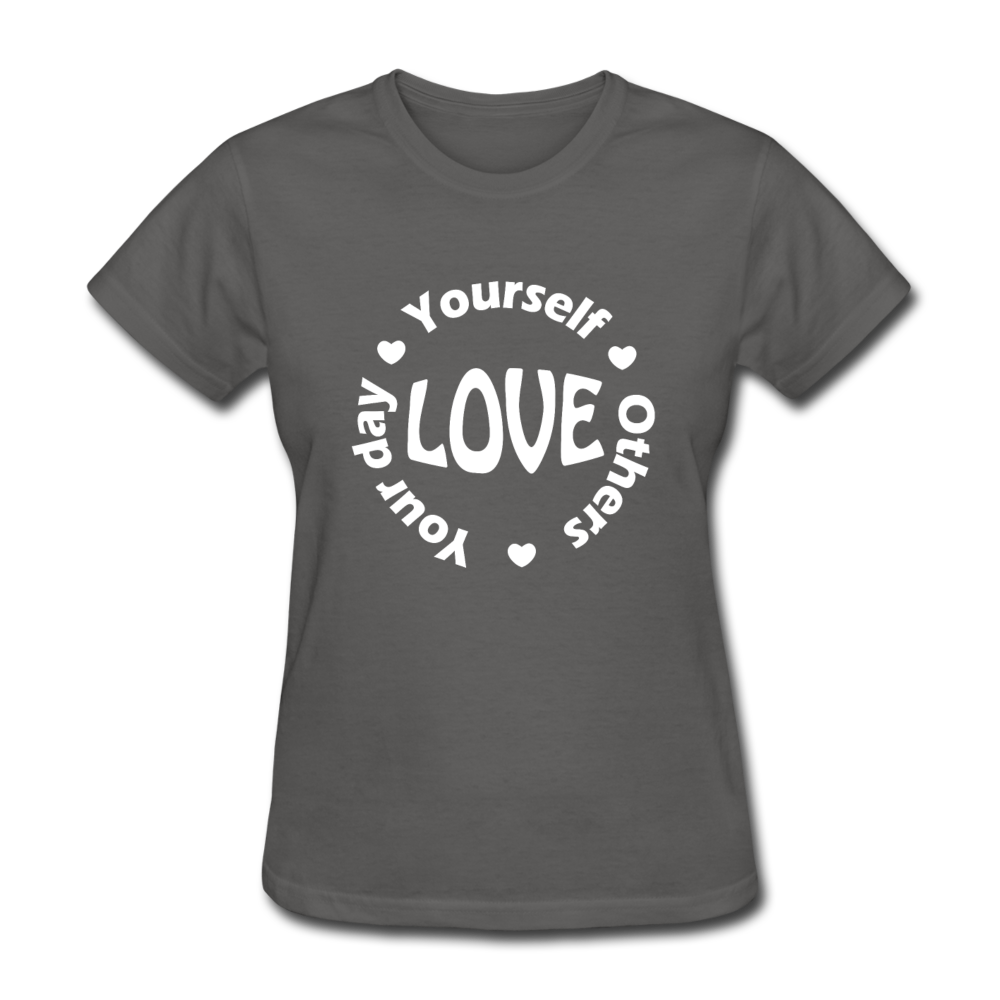 Love Circle W Women's T-Shirt - charcoal