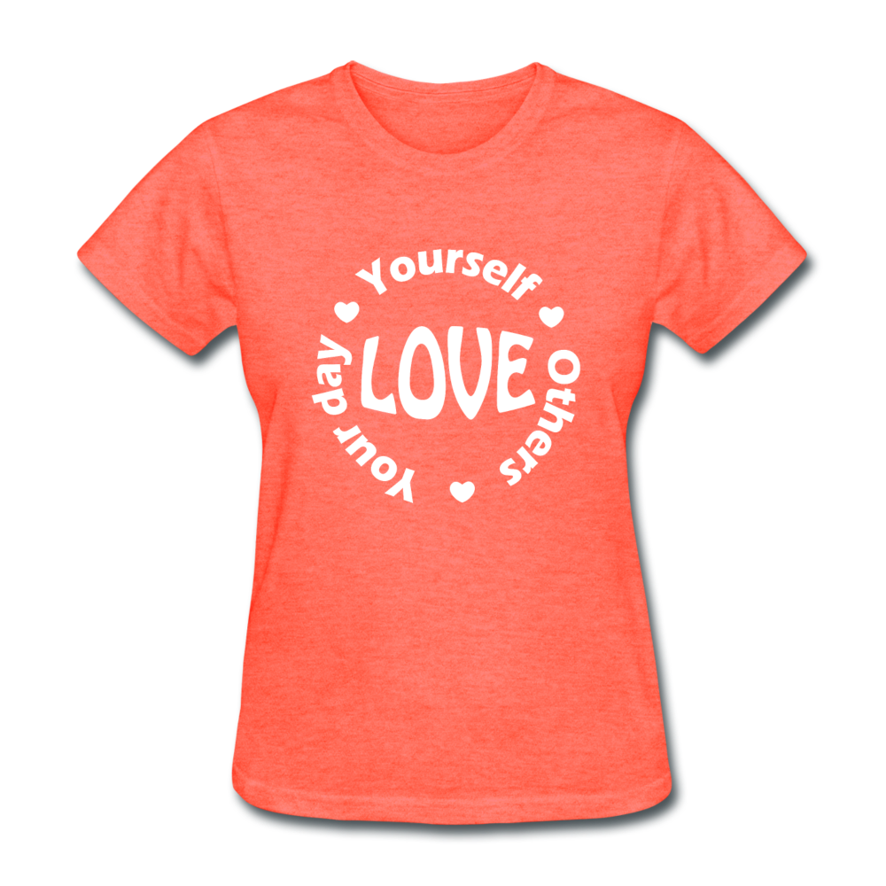 Love Circle W Women's T-Shirt - heather coral