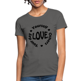 Love Circle B Women's T-Shirt - charcoal