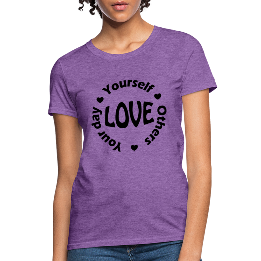 Love Circle B Women's T-Shirt - purple heather