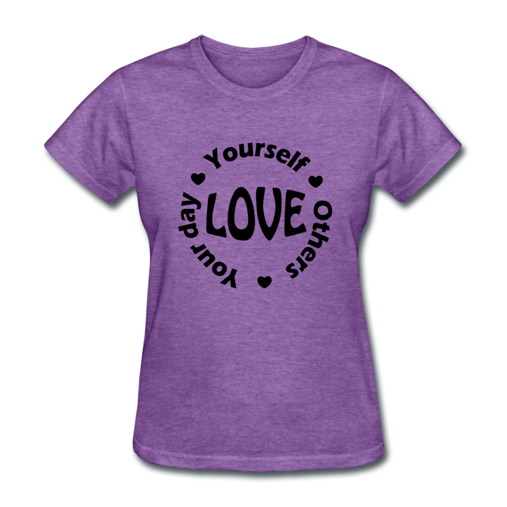 Love Circle B Women's T-Shirt - purple heather