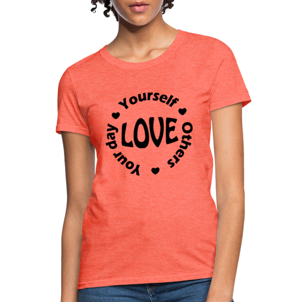 Love Circle B Women's T-Shirt - heather coral