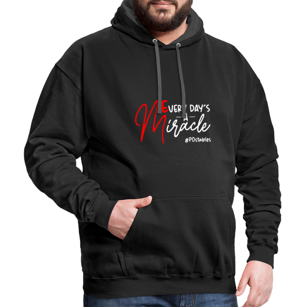 Every Day's A Miracle W Contrast Hoodie - black/asphalt