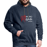 Every Day's A Miracle W Contrast Hoodie - indigo heather/asphalt