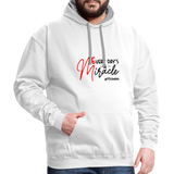 Every Day's A Miracle B Contrast Hoodie - white/gray