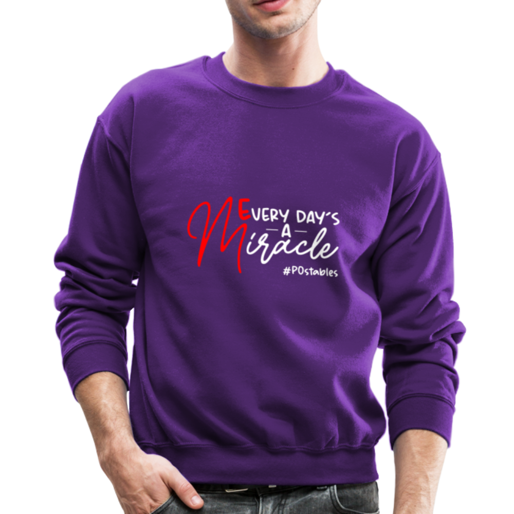 Every Day's A Miracle W Crewneck Sweatshirt - purple