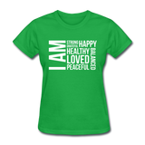 I AM W Women's T-Shirt - bright green