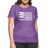 I AM W Women's T-Shirt - purple heather