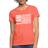 I AM W Women's T-Shirt - heather coral
