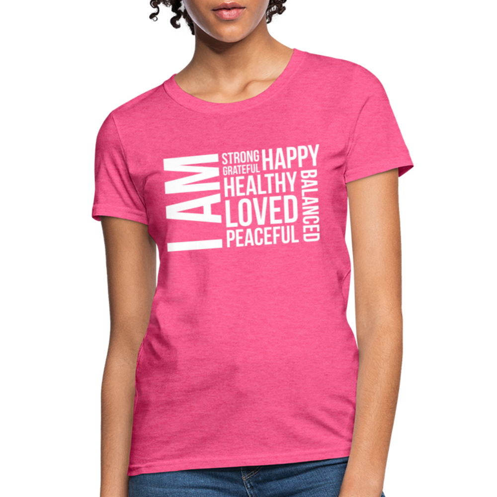 I AM W Women's T-Shirt - heather pink