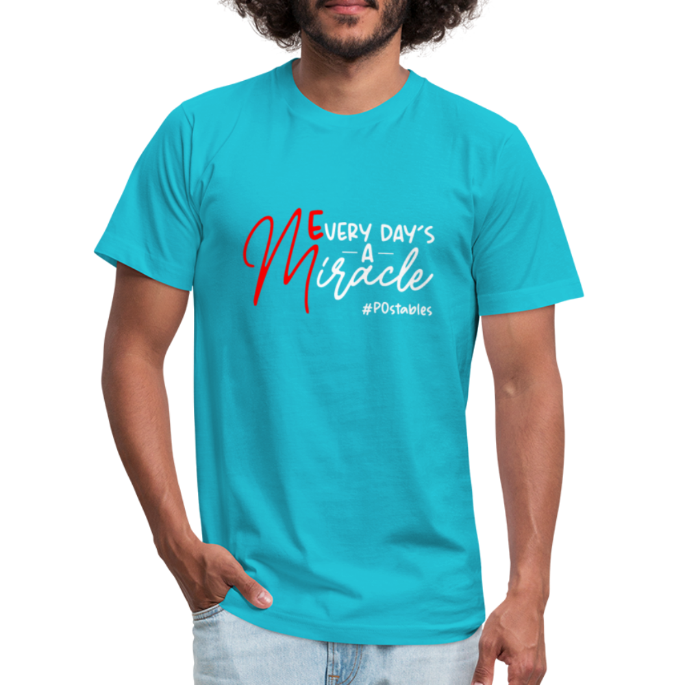 Every Day's A Miracle W Unisex Jersey T-Shirt by Bella + Canvas - turquoise