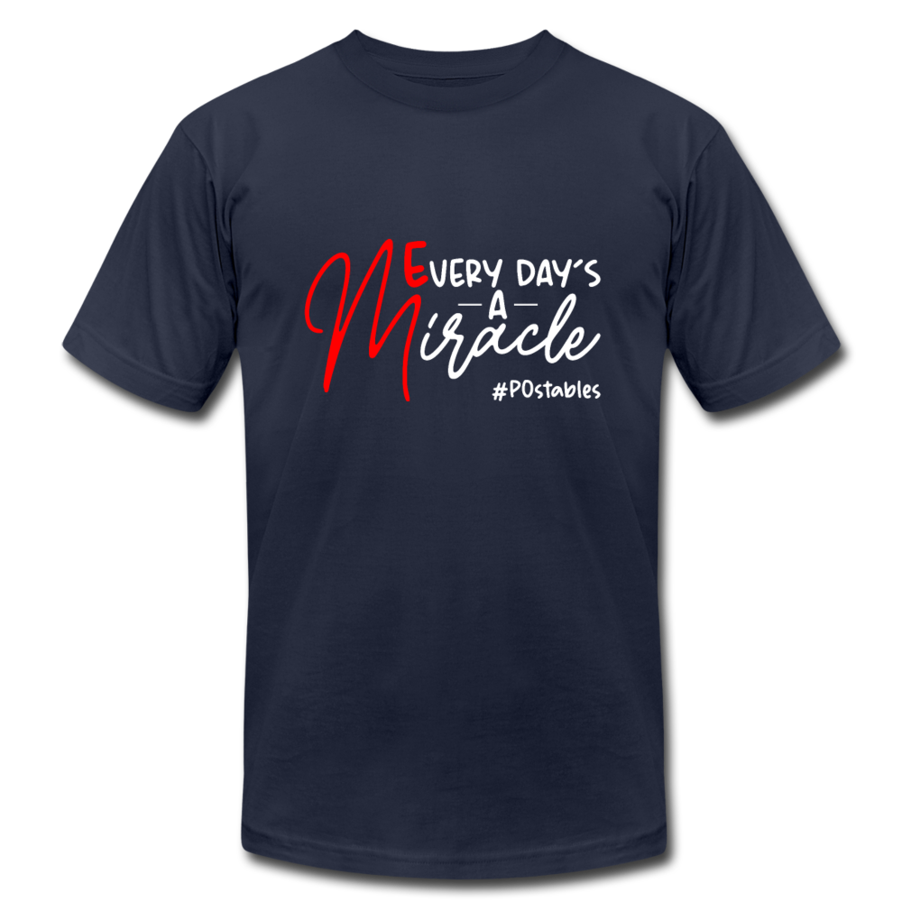 Every Day's A Miracle W Unisex Jersey T-Shirt by Bella + Canvas - navy