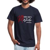 Every Day's A Miracle W Unisex Jersey T-Shirt by Bella + Canvas - navy