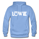 LOWE OWL W Gildan Heavy Blend Adult Hoodie - carolina blue