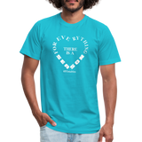 For Everything There is a Season W Unisex Jersey T-Shirt by Bella + Canvas - turquoise