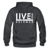 Live Your Essence W Gildan Heavy Blend Adult Hoodie - charcoal gray