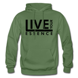 Live Your Essence B Gildan Heavy Blend Adult Hoodie - military green