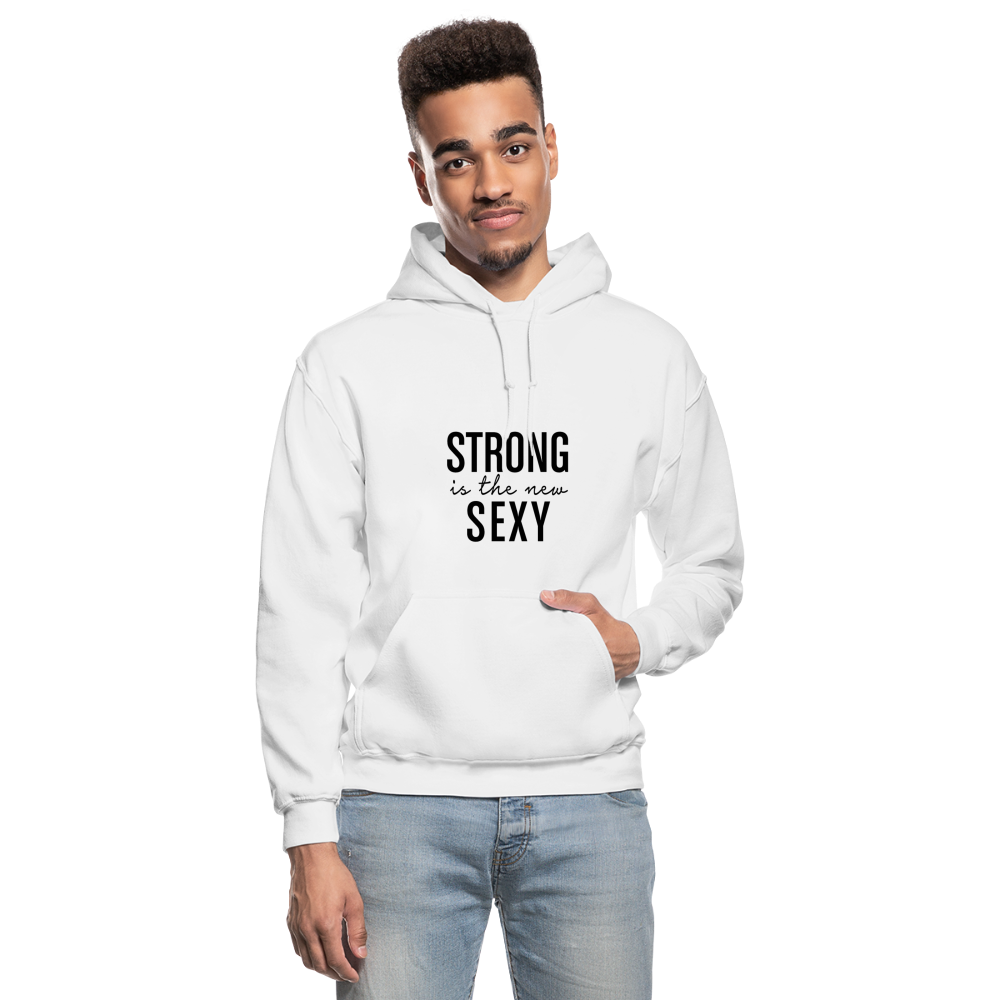 Strong is the New Sexy B Gildan Heavy Blend Adult Hoodie - white