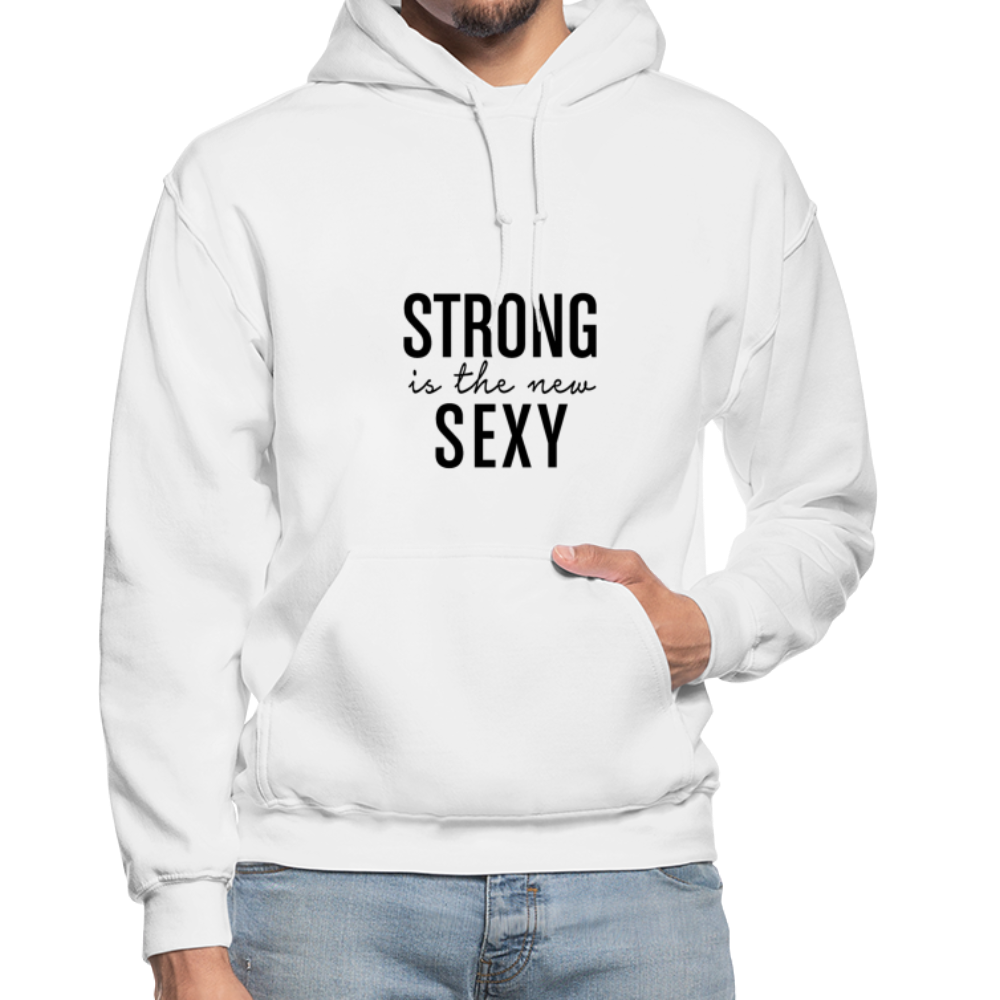 Strong is the New Sexy B Gildan Heavy Blend Adult Hoodie - white