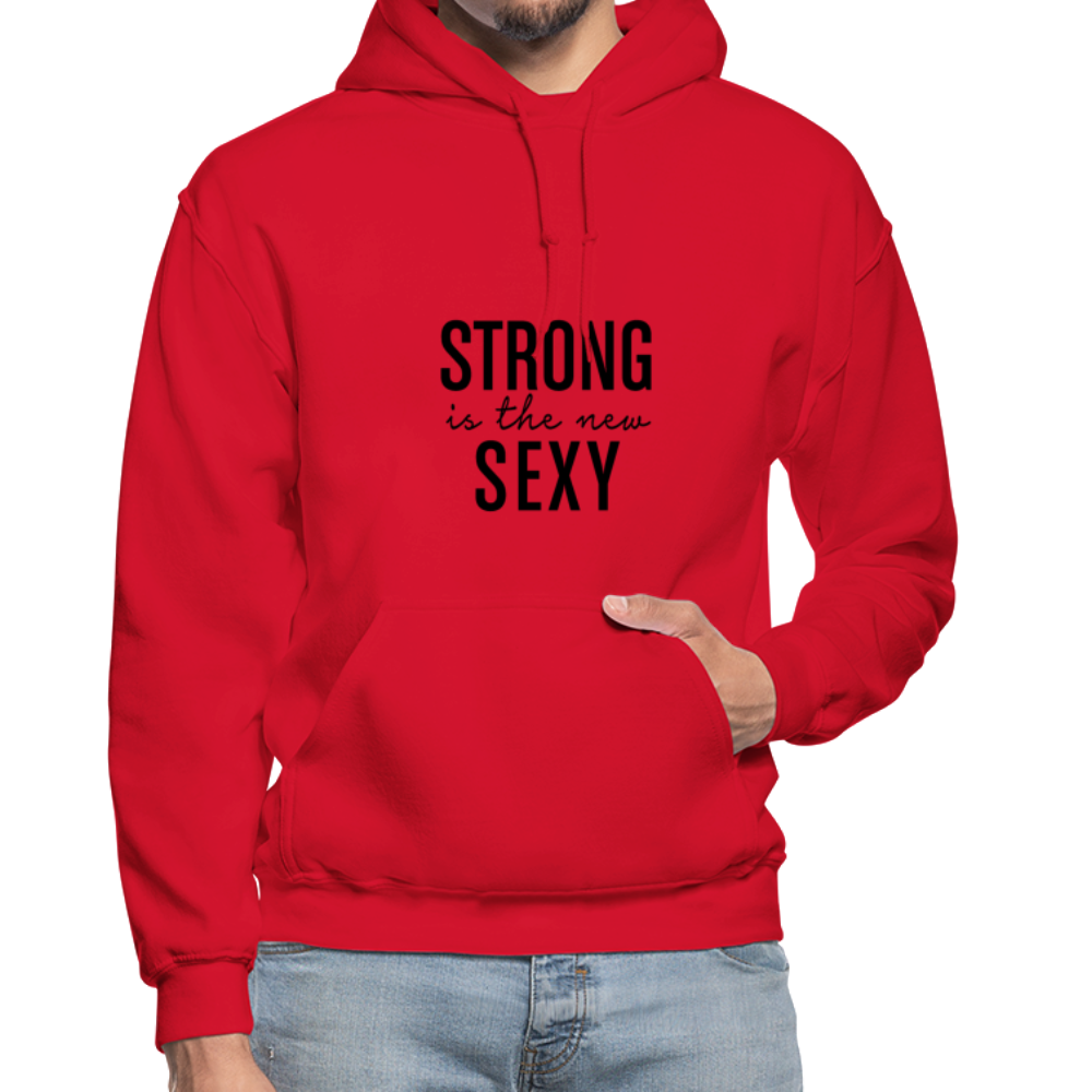 Strong is the New Sexy B Gildan Heavy Blend Adult Hoodie - red