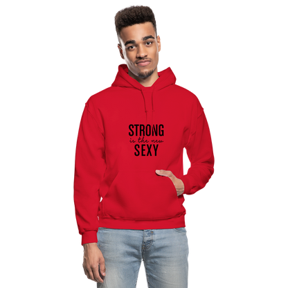Strong is the New Sexy B Gildan Heavy Blend Adult Hoodie - red
