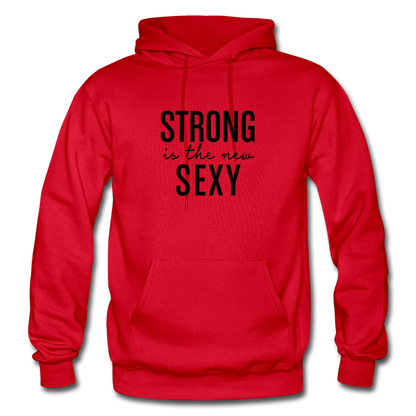 Strong is the New Sexy B Gildan Heavy Blend Adult Hoodie - red