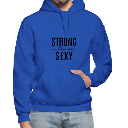 Strong is the New Sexy B Gildan Heavy Blend Adult Hoodie - royal blue