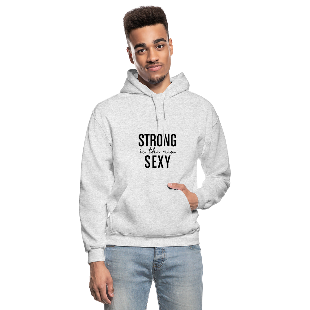 Strong is the New Sexy B Gildan Heavy Blend Adult Hoodie - light heather gray