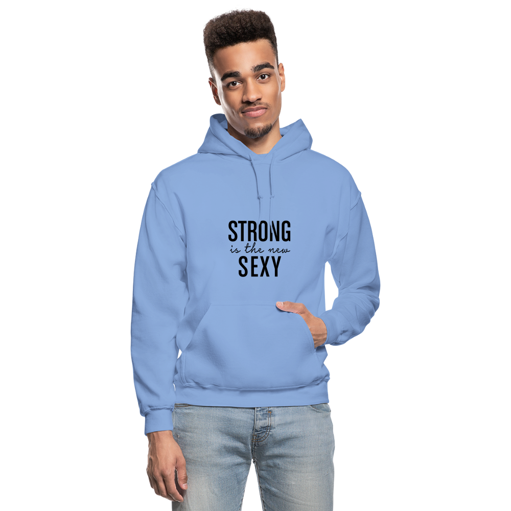 Strong is the New Sexy B Gildan Heavy Blend Adult Hoodie - carolina blue