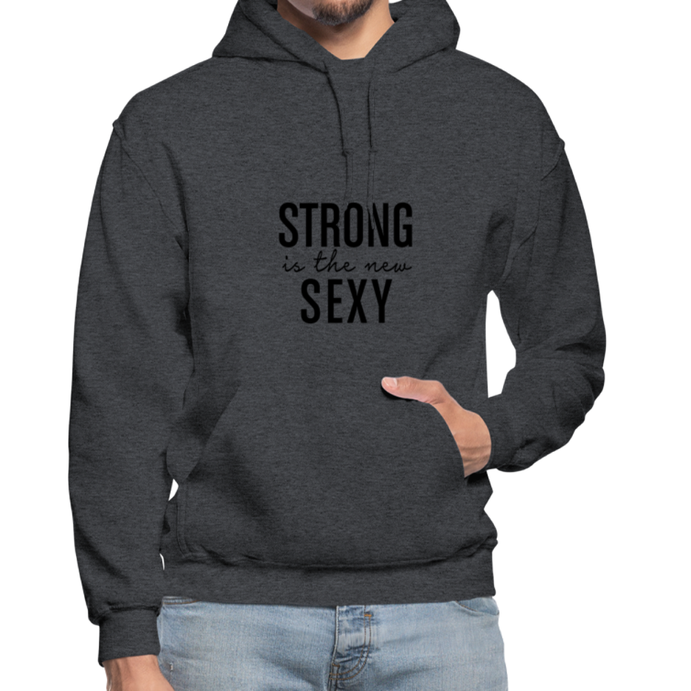 Strong is the New Sexy B Gildan Heavy Blend Adult Hoodie - charcoal gray