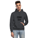 Strong is the New Sexy B Gildan Heavy Blend Adult Hoodie - charcoal gray