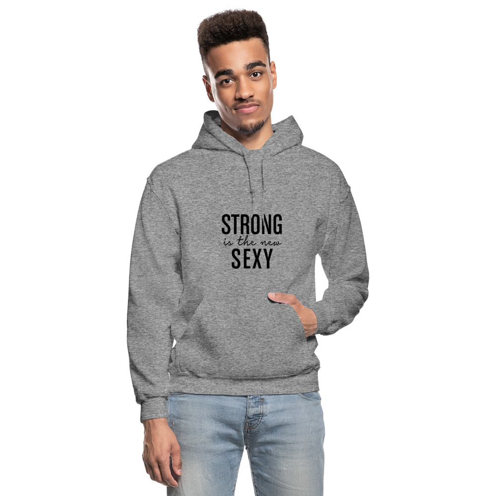 Strong is the New Sexy B Gildan Heavy Blend Adult Hoodie - graphite heather