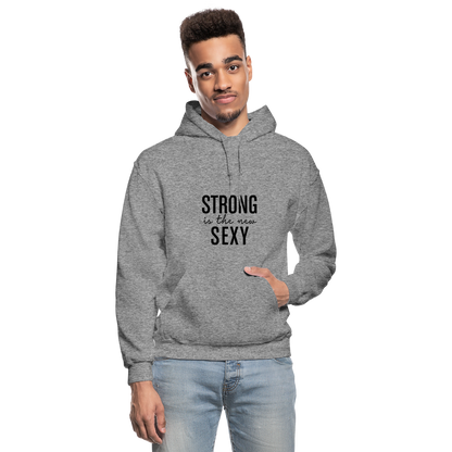 Strong is the New Sexy B Gildan Heavy Blend Adult Hoodie - graphite heather