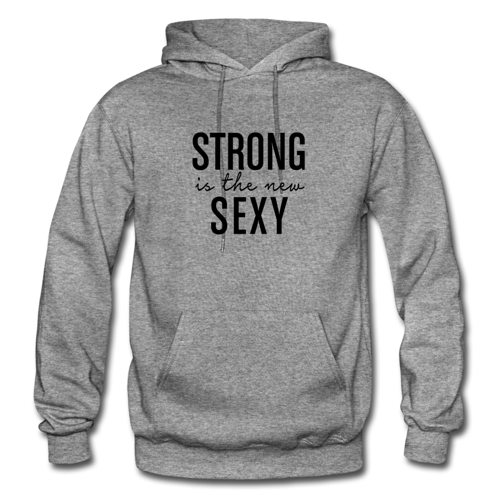 Strong is the New Sexy B Gildan Heavy Blend Adult Hoodie - graphite heather