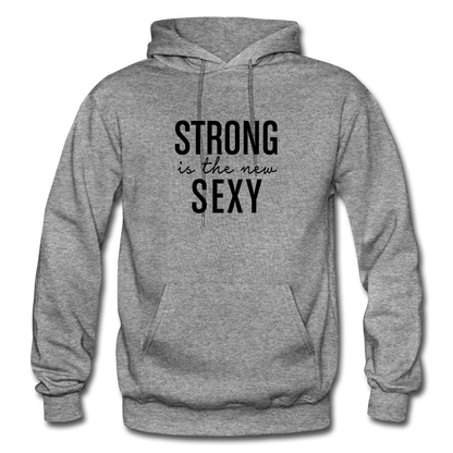 Strong is the New Sexy B Gildan Heavy Blend Adult Hoodie - graphite heather