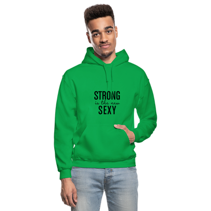 Strong is the New Sexy B Gildan Heavy Blend Adult Hoodie - kelly green