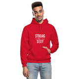 Strong is the New Sexy W Gildan Heavy Blend Adult Hoodie - red